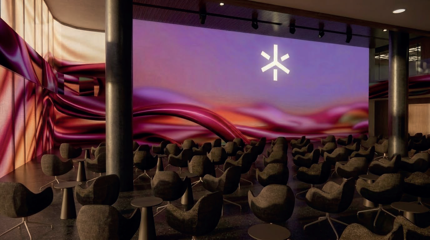 Broadcast studio rendering at Kudamm Eck