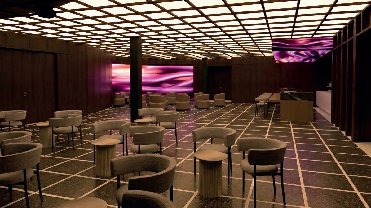 Salon at night