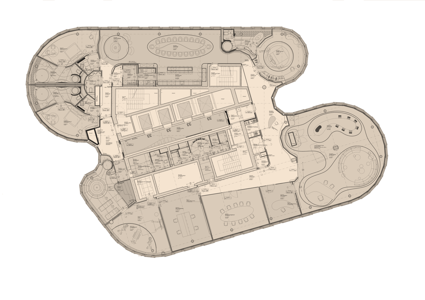 Floor plan of SPARK Upper West 33rd floor